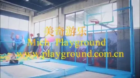 Quadratisches Mini-Trampolin für Kinder mit Sicherheitsnetz